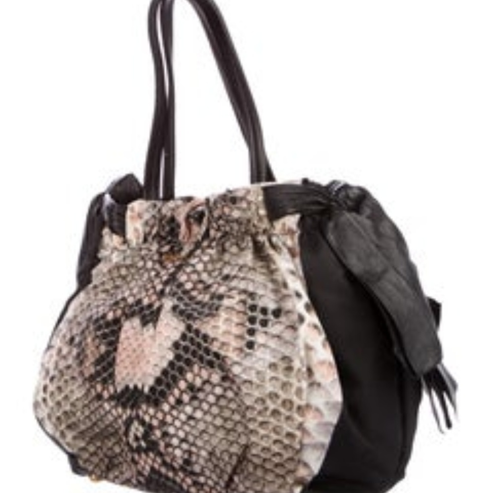 Authentic Prada Printed Tessuto St.Pitone HandBag